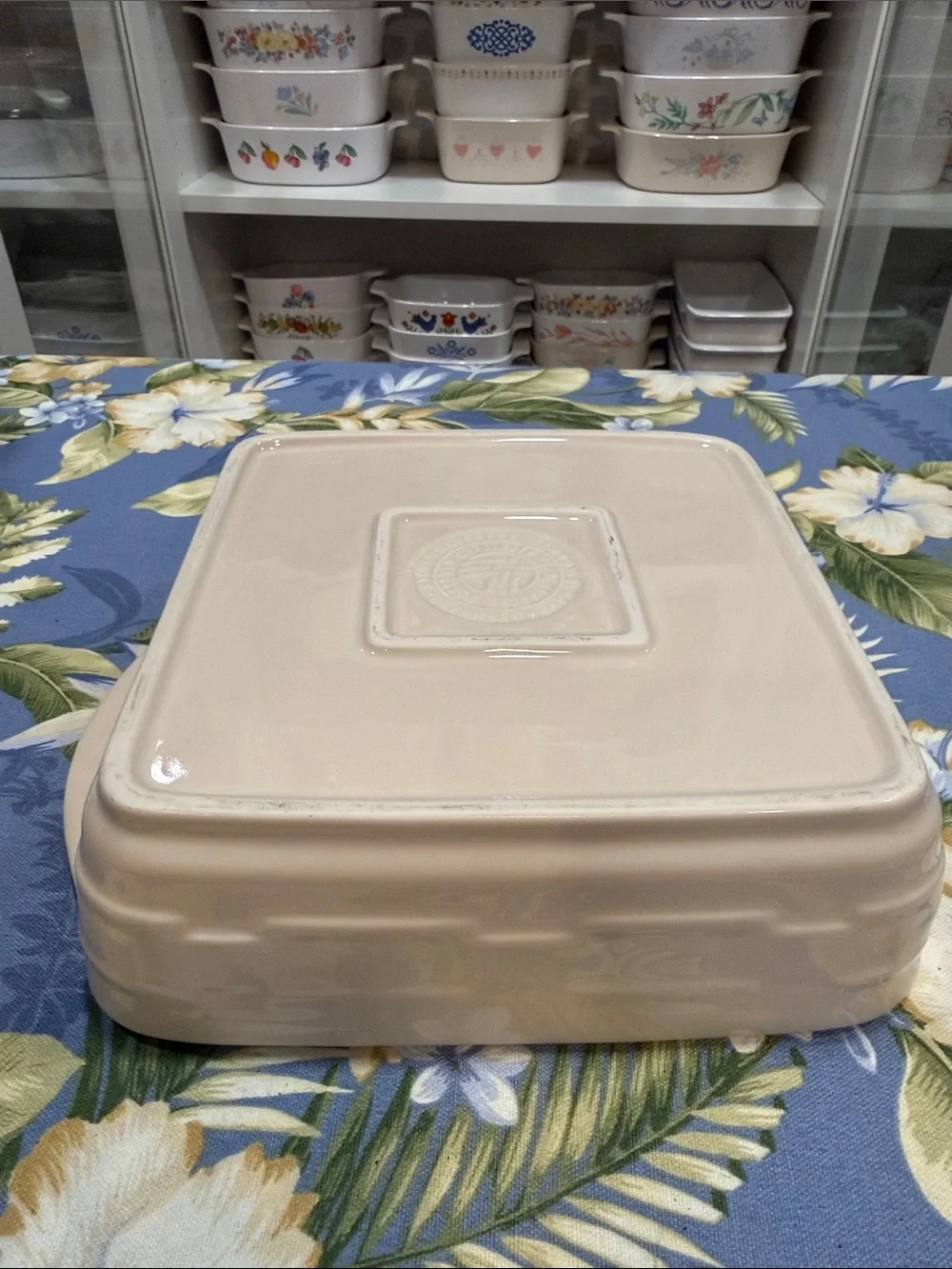 Longaberger Cream Square 8x8 Ceramic Baking Dish